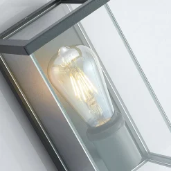 Lindby Susanne utendørs vegglampe, kantet, glassert, sett med 2 stk Best