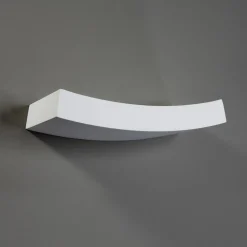 Lindby Svakt buet vegglampe Leander, malbar Discount