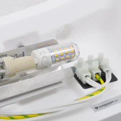 Lindby Svakt buet vegglampe Leander, malbar Discount