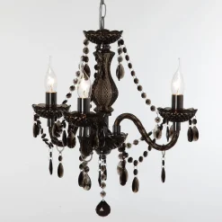 Reality Leuchten Svart lysekrone Perdita, trepunkts Clearance