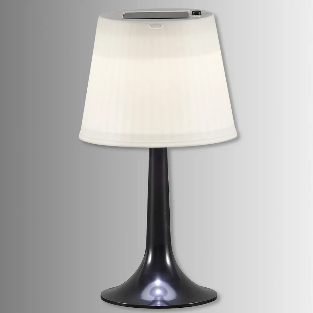 Konstsmide Svart solcelledrevet bordlampe Assisi Sitra m. LED Best