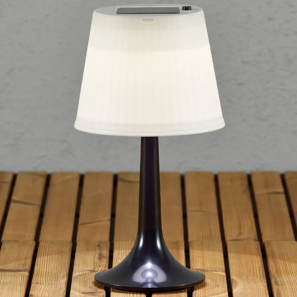 Konstsmide Svart solcelledrevet bordlampe Assisi Sitra m. LED Best