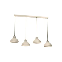 Luminex Sven hengelampe, 4 lyskilder, beige, stål| Pendellamper