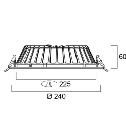 Sylvania LED-downlight Insaver Slim, Ø 22,5 cm, 840 Discount