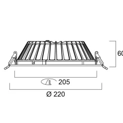 Sylvania LED-downlight Insaver Slim, Ø 20,5 cm, 840| Butikkbelysning|Downlights