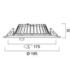 Sylvania LED-downlight Insaver Slim, IP44, Ø 17,5 cm, sensor| Butikkbelysning|Downlights