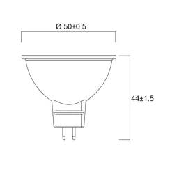 Sylvania LED-reflektorpære GU5.3 4,6W 4000K 36° 425lm| Gu5.3 / Mr16 Pærer