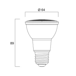 Sylvania LED-reflektorpære E27 7,2W PAR20 3000K dimbar 36° 540lm| E27 Pærer