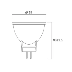 Sylvania LED-reflektorpære GU4 MR11 4W 3000K 36° 345lm| G4 & Gu4 / Mr11 Pærer