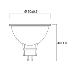 Sylvania LED-reflektorpære GU5.3 5,8W 6 500K dimbar 36° 480lm New