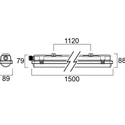 Sylvania Resisto fuktsikker 1500 IP66 4 000K 30W| Teknisk Lys