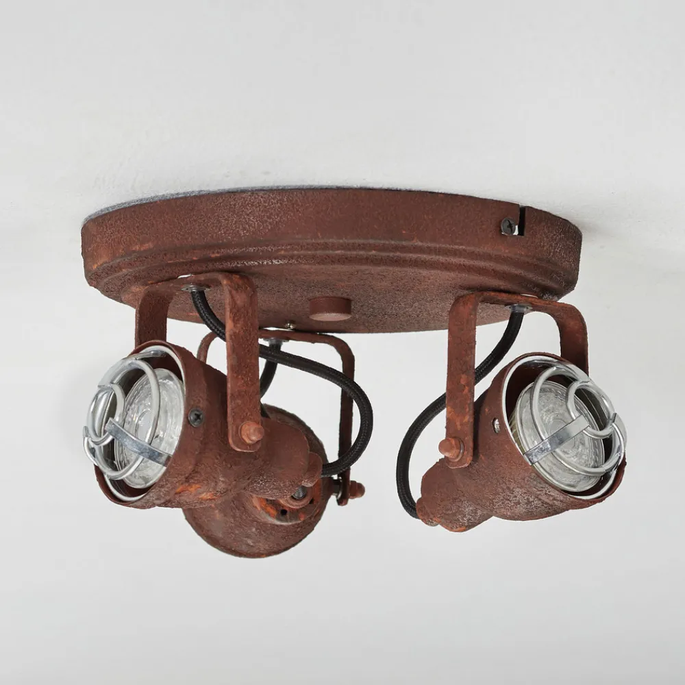 Brilliant Taklampe Bente rust rund 3 lyskilder New