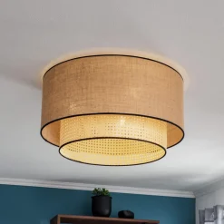 Duolla Taklampe Big Boho, rotting, beige/svart New