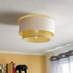 Duolla Taklampe Boho, Ø 45 cm ecru/jute| Design- Og Hotellbelysning