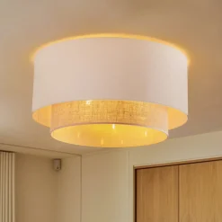 Duolla Taklampe Boho, Ø 60 cm, ecru/jute| Design- Og Hotellbelysning|Taklamper