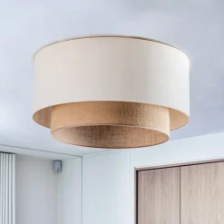 Duolla Taklampe Boho, Ø 60 cm, ecru/jute| Design- Og Hotellbelysning|Taklamper