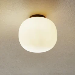 miloox by Sforzin Taklampe Bombo av melkeglass Ø 19 cm