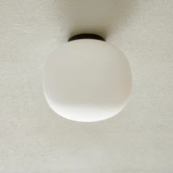 miloox by Sforzin Taklampe Bombo av melkeglass Ø 19 cm