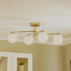 Lucea Taklampe Bumerang, gull, 4 lyskilder Online