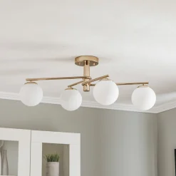 Lucea Taklampe Bumerang, gull, 4 lyskilder Online