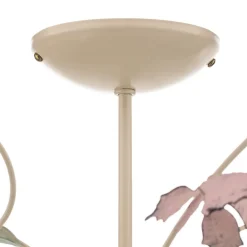 Luminex Taklampe BUTTERFLY, krem/grønn/rosa, stål, 5 lyskilder