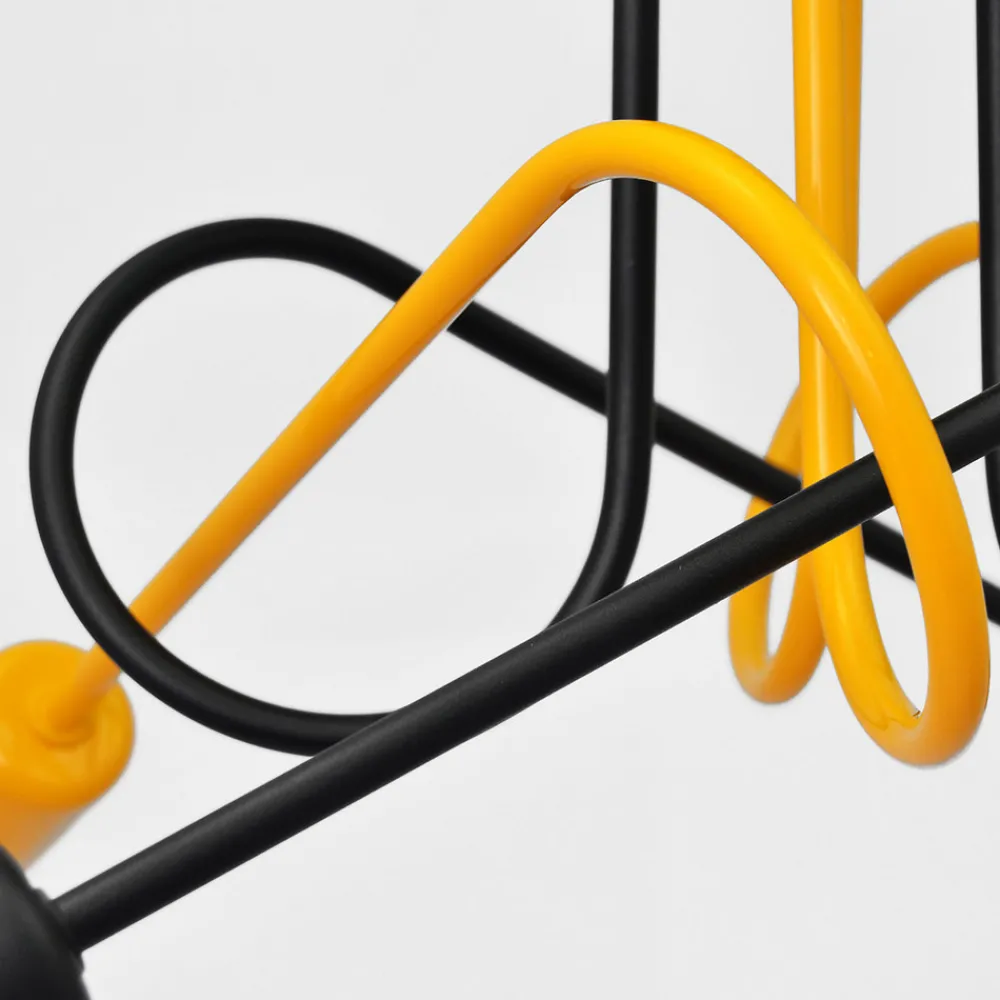 HELAM Taklampe Cambridge, 4 lyskilder, svart-oransje