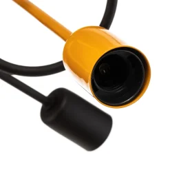 HELAM Taklampe Cambridge, 4 lyskilder, svart-oransje