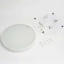 TEMAR LIGHTING Taklampe Cleo, Ø 50 cm, IP20, hvit, metall, E27| Design- Og Hotellbelysning|Taklamper