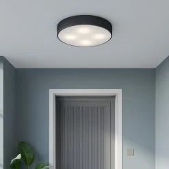 TEMAR LIGHTING Taklampe Cleo, Ø 50 cm, IP20, svart, metall, E27 Outlet