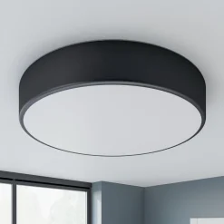 TEMAR LIGHTING Taklampe Cleo, Ø 50 cm, IP20, svart, metall, E27 Outlet