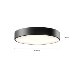 TEMAR LIGHTING Taklampe Cleo, Ø 50 cm, IP20, svart, metall, E27 Outlet