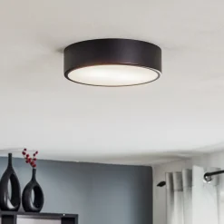 TEMAR LIGHTING Taklampe Cleo, Ø 30 cm, IP20, svart, metall, E27 Online