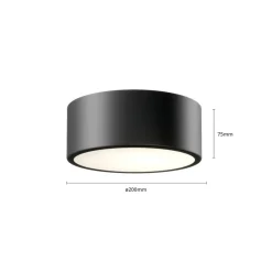 TEMAR LIGHTING Taklampe Cleo, Ø 20 cm, IP20, svart, metall, E27 Discount