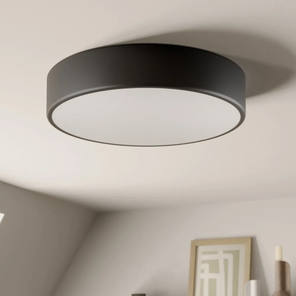 TEMAR LIGHTING Taklampe Cleo, Ø 40 cm, IP20, svart, metall, E27| Design- Og Hotellbelysning|Taklamper