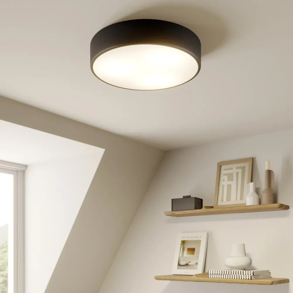 TEMAR LIGHTING Taklampe Cleo, Ø 40 cm, IP20, svart, metall, E27| Design- Og Hotellbelysning|Taklamper