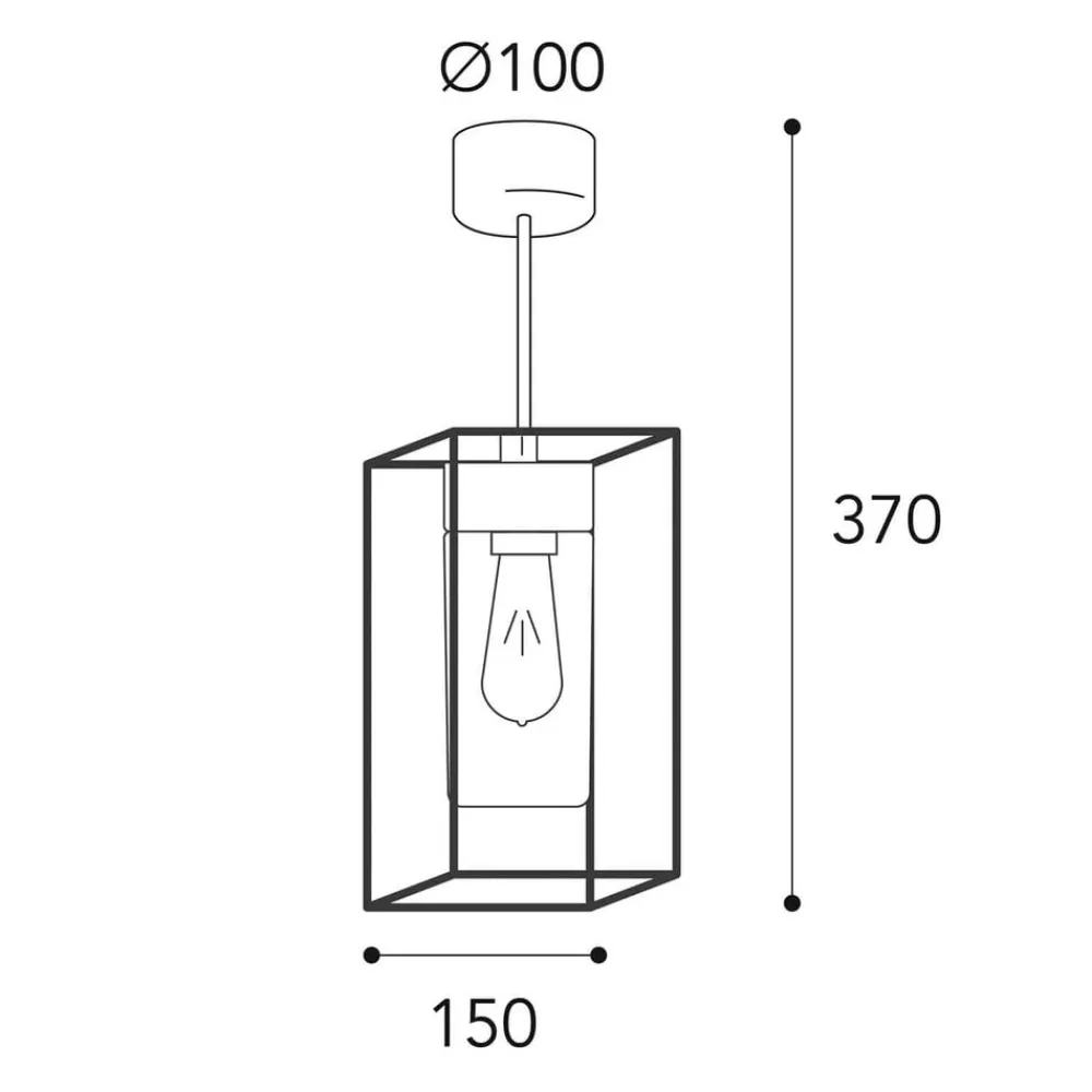 Moretti Luce Taklampe Cubic³ 3367 messing, antik/klar| Taklamper Utendørs