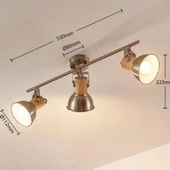 Lindby Taklampe Dennis med tre, 3 lyskilder, avlang Best