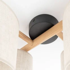 TK Lighting Taklampe Deva, 4 lyskilder, tekstil| Taklamper