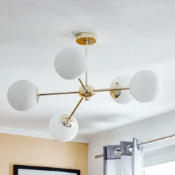 Euluna Taklampe Dori, 5 lyskilder, gull Clearance