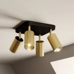 Nowodvorski Lighting Taklampe Eye Spot med 4 lyskilder, svart/messing Sale