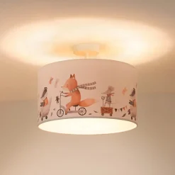 Duolla Taklampe Ferdi Kids, tekstil, hvit, fargerik Sale