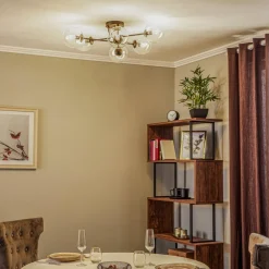 EMIBIG LIGHTING Taklampe Glassy, svart, klar, glass, 6 lyskilder, E14| Taklamper