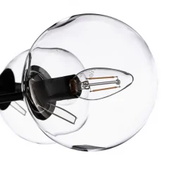 EMIBIG LIGHTING Taklampe Glassy, svart, klar, glass, 6 lyskilder, E14| Taklamper