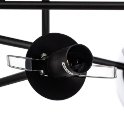 EMIBIG LIGHTING Taklampe Glassy, svart, klar, glass, 6 lyskilder, E14| Taklamper