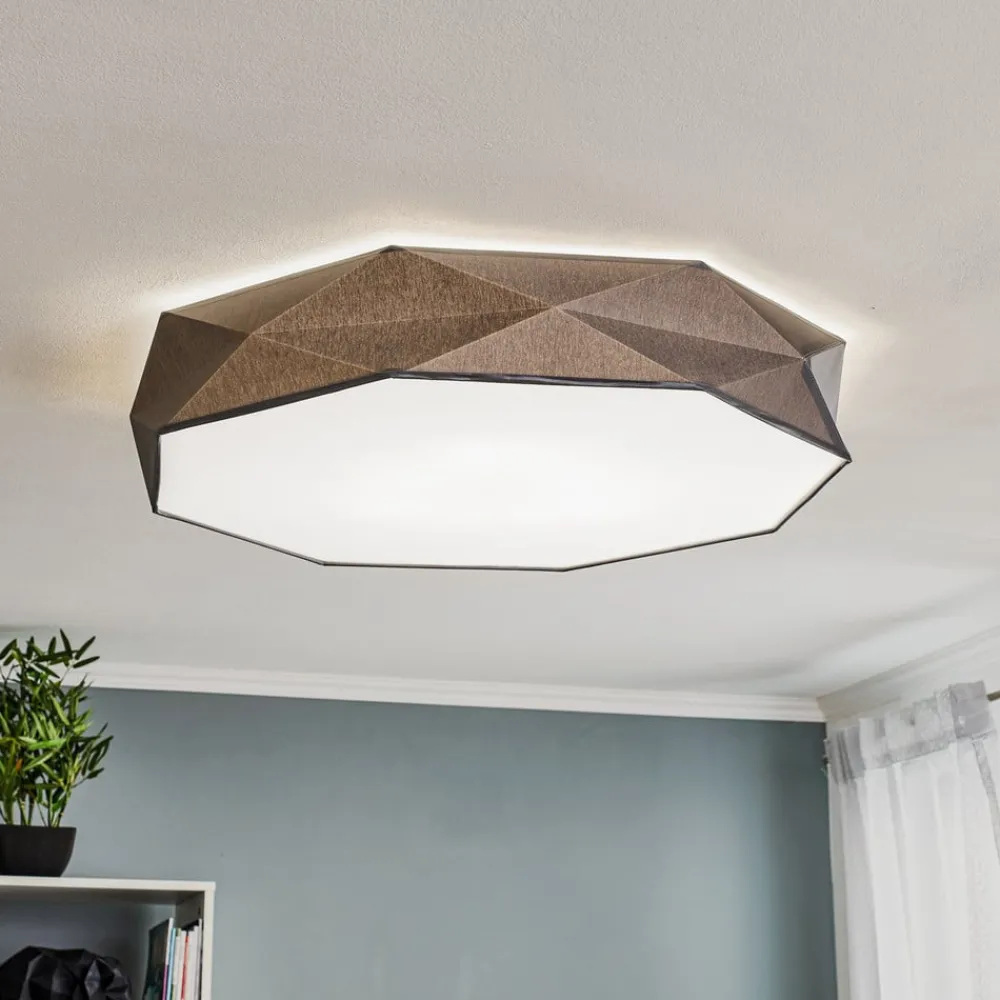 TK Lighting Taklampe Kantoor New, Ø 88 cm, grå| Taklamper