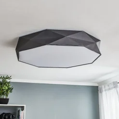 TK Lighting Taklampe Kantoor New, Ø 88 cm, grå| Taklamper