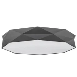 TK Lighting Taklampe Kantoor New, Ø 88 cm, grå| Taklamper