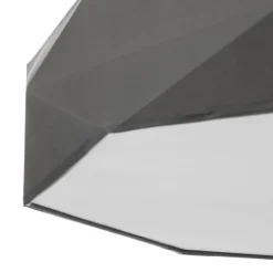 TK Lighting Taklampe Kantoor New, Ø 88 cm, grå| Taklamper