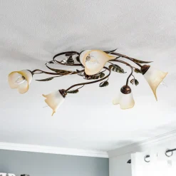 ONLI Taklampe Miranda med 5 lyskilder, bronse Best