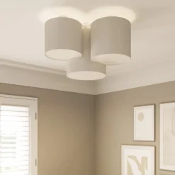 TK Lighting Taklampe Mona med 3 lyskilder, hvit| Taklamper